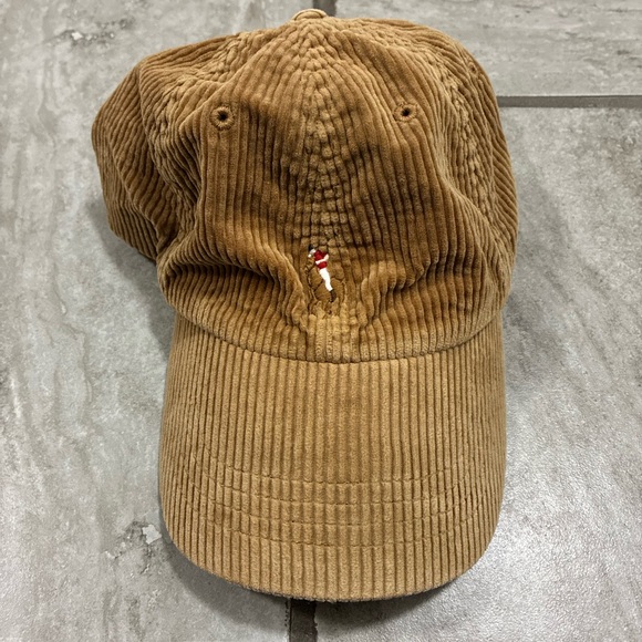 Ralph Lauren Other - Ralph Lauren Corduroy Polo Player Baseball Cap in Brown